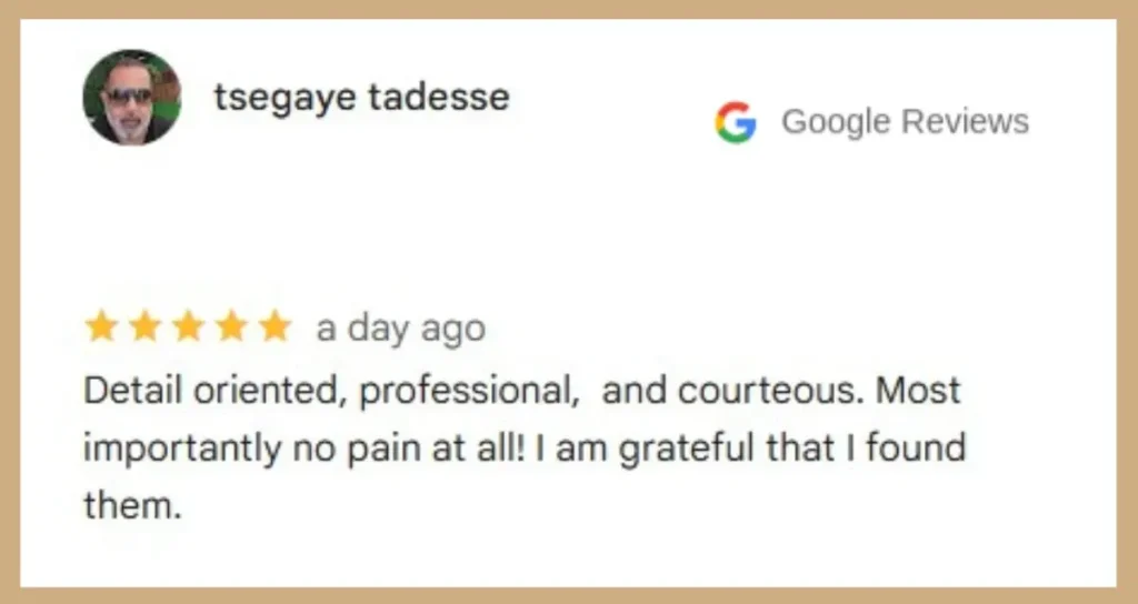 Invisalign clear braces Another satisfied customer Google review for LIFE A.I.D.