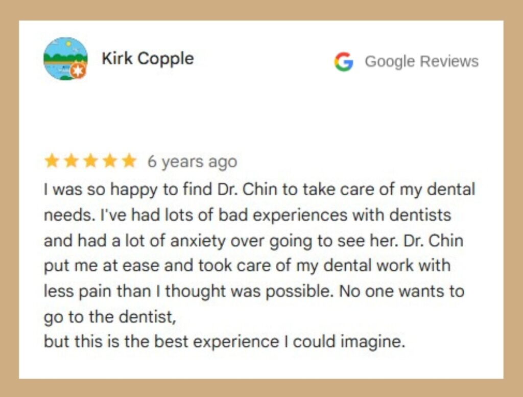 Patients leave satisfied reviews after they see a sedation dentist.